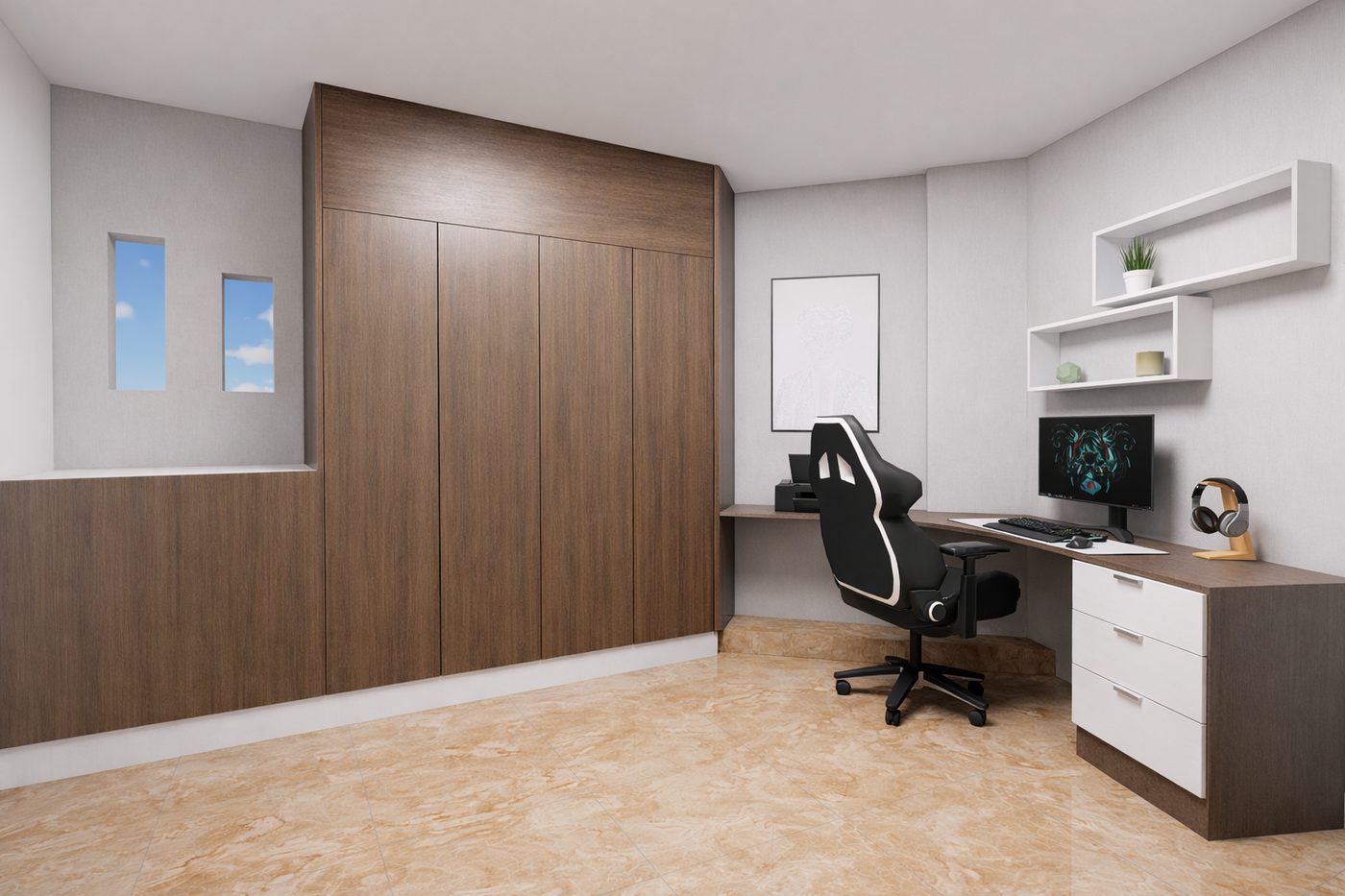 Dormitorio y estudio — Mobiliario a medida